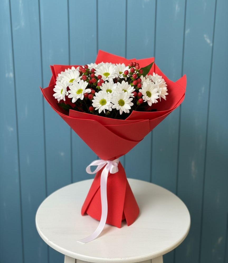 Букет цветов из: Хризантемы в Пешки