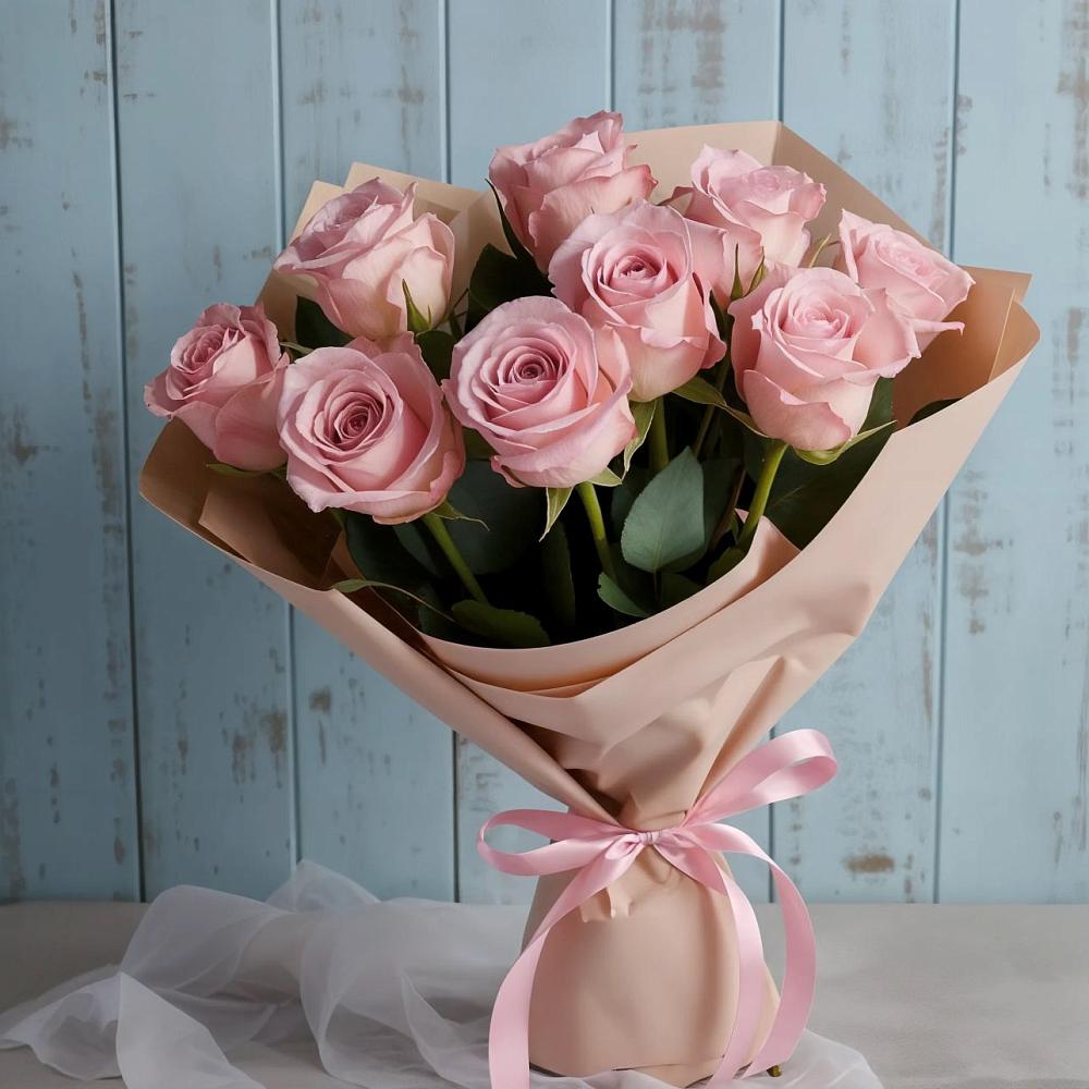 Букет цветов из: Розы в Пешки