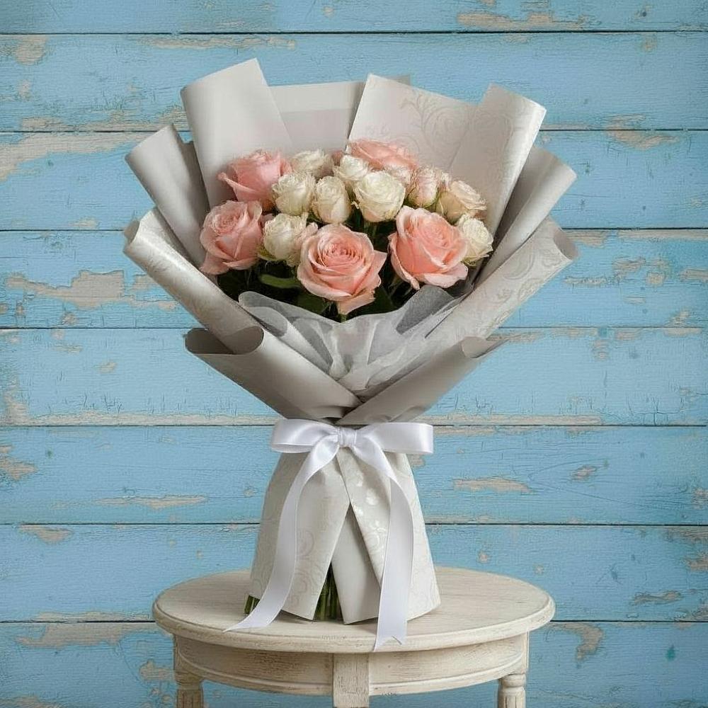 Букет цветов из: Розы в Пешки