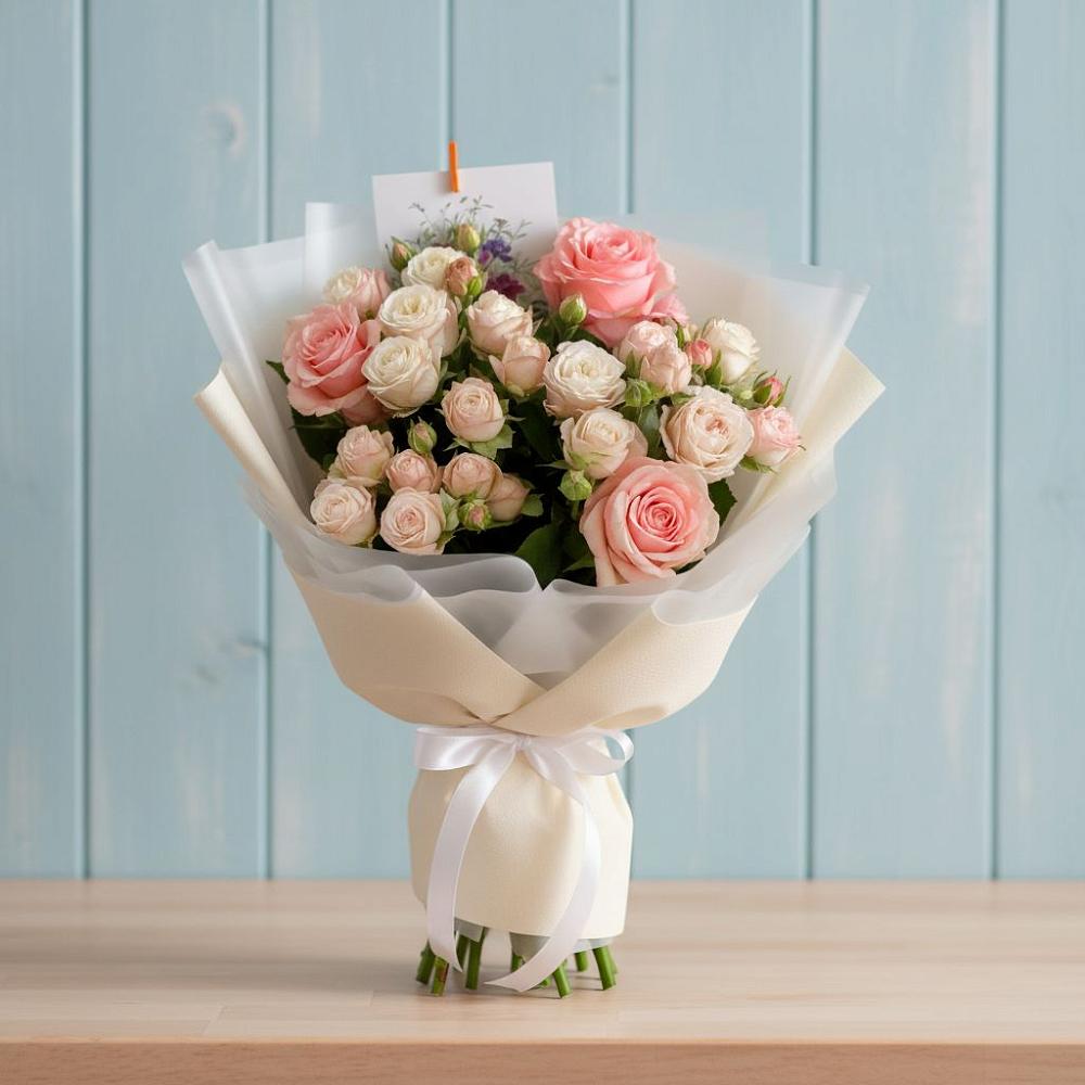 Букет цветов из: Розы в Пешки