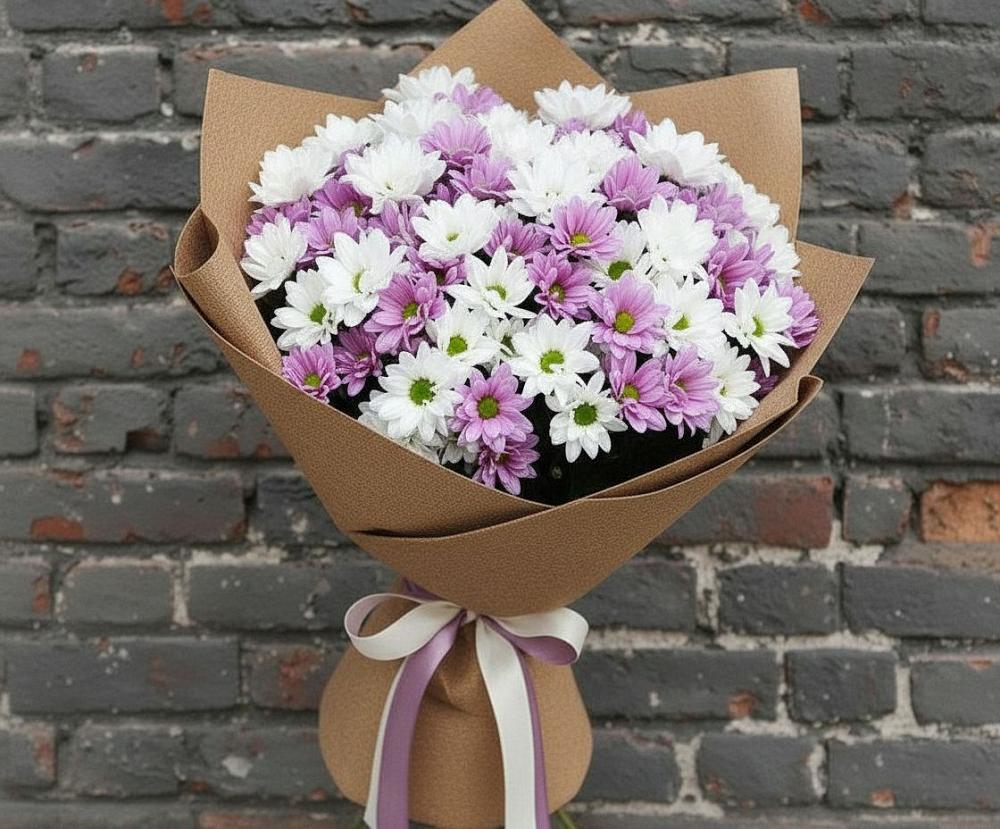 Букет цветов из: Хризантемы в Пешки
