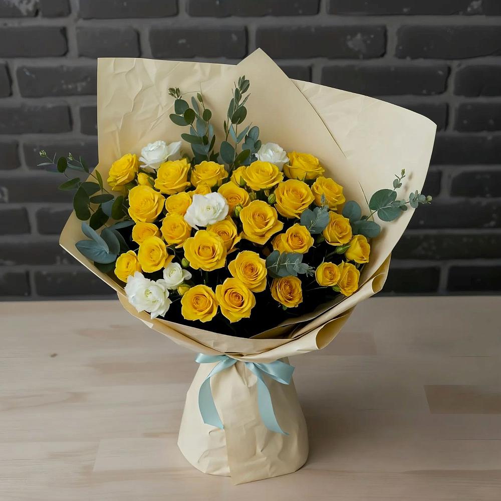 Букет цветов из: Розы в Пешки