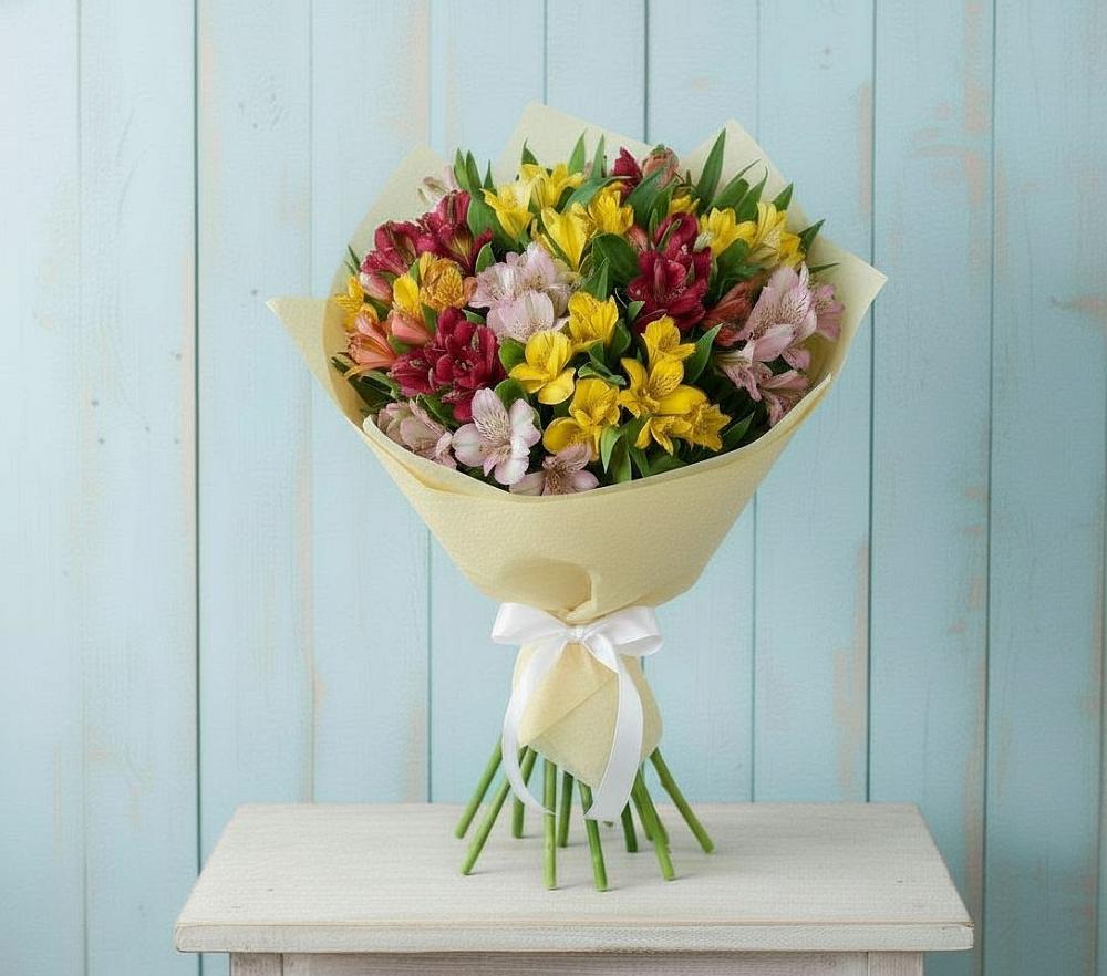 Букет цветов из: Альстромерии в Пешки