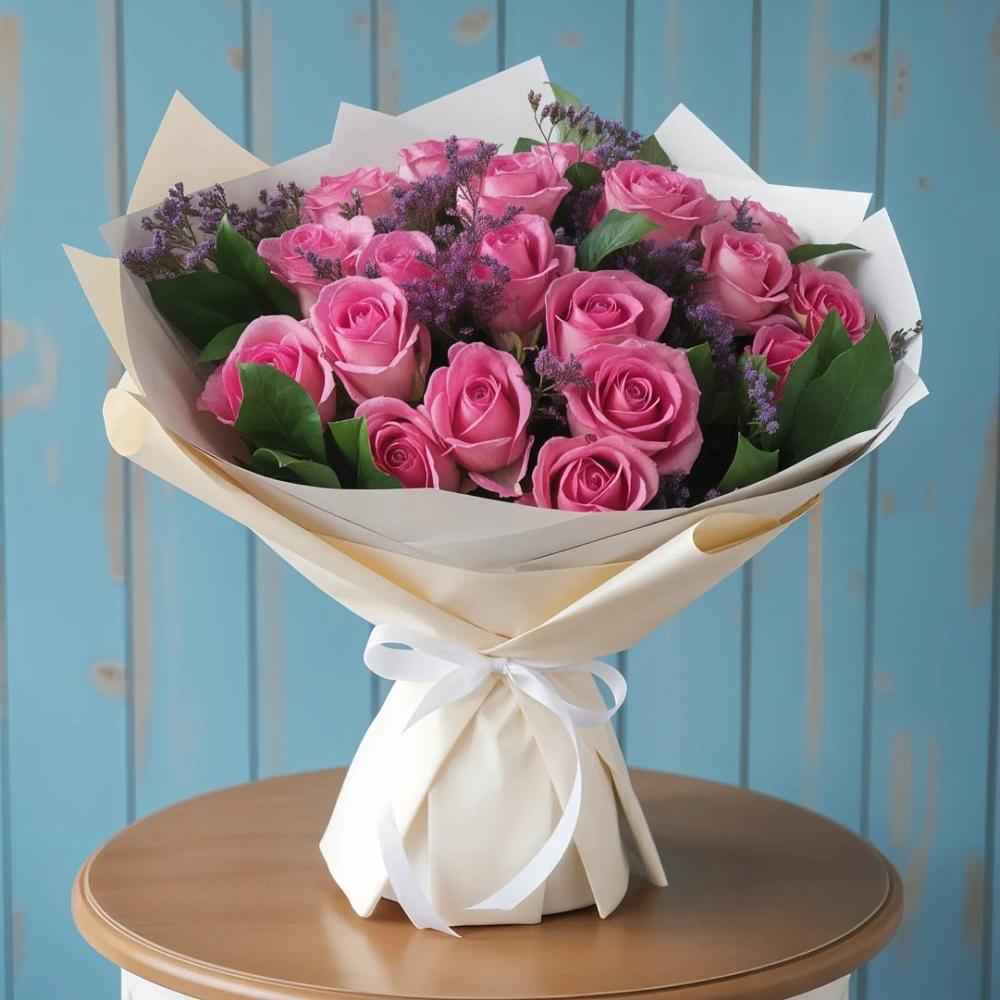 Букет цветов из: Розы в Пешки