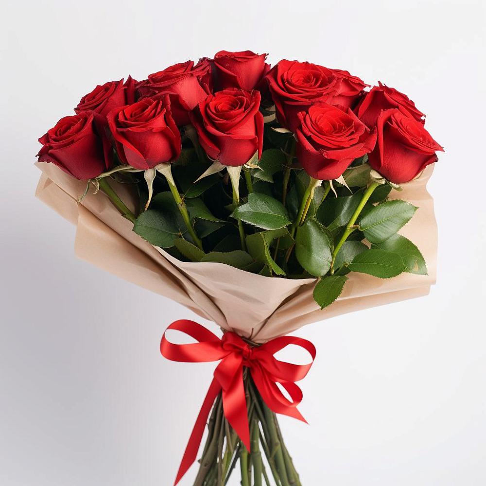 Букет 11 Красных роз Эдлесс Лав в Пешки